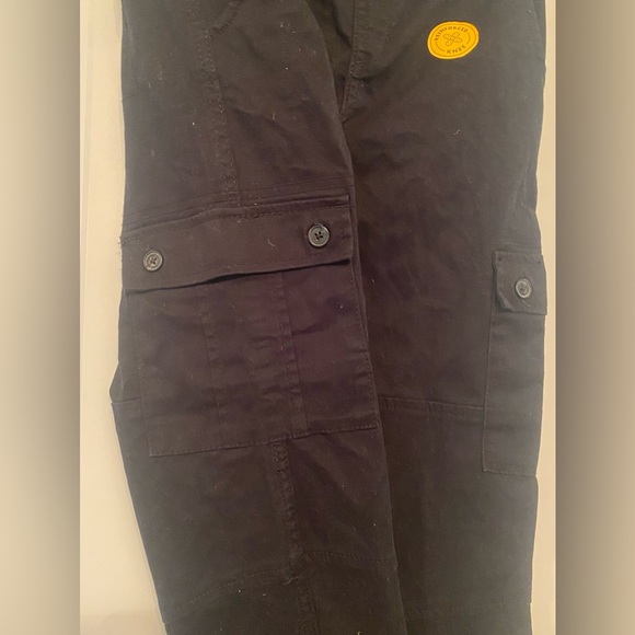 NWT Cat & Jack black stretch waist jogger cargo pants, boys 12, reinforced knee - Picture 4 of 5